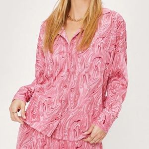 NASTYGAL PETITE SWIRL PRINT SHIRT